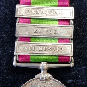 Victorian Afghanistan Medal 1881, Ali Musjid, Kabul, Kandahar clasps