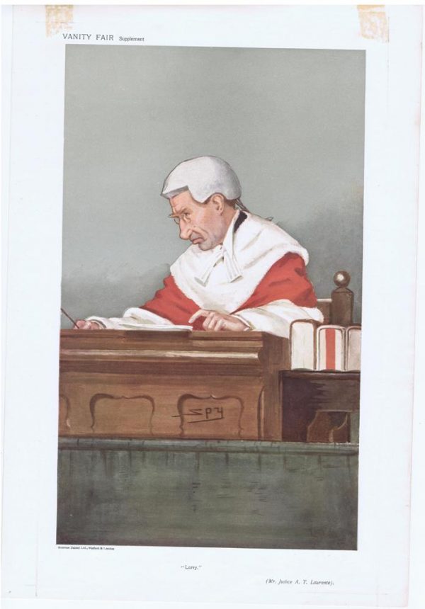 Red Robed Judge Justice A T Lawrence