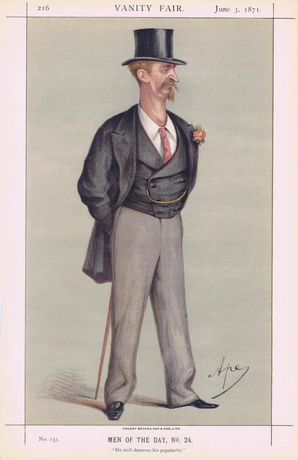 Captain Eyre Shaw Vanity Fair Print 1871