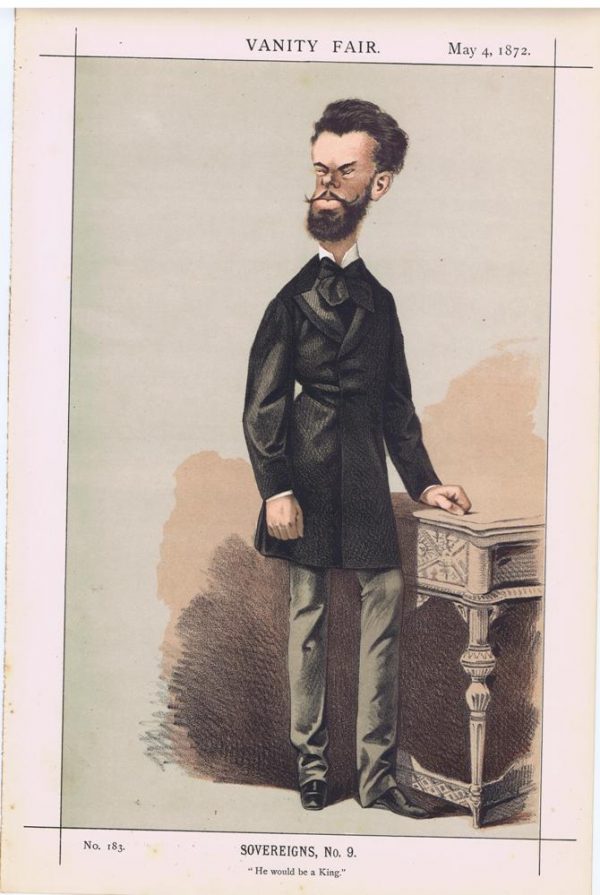 Amadeus, King of Spain 1872 Vanity Fair Print