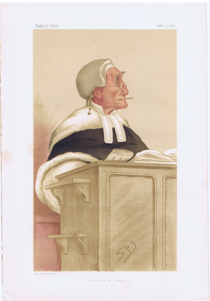 Judge Sir Anthony Cleasby Vanity Fair Print 1876