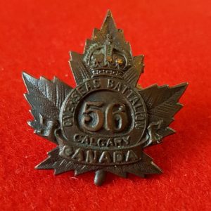 56th Calgary Overseas Battalion Collar Badge