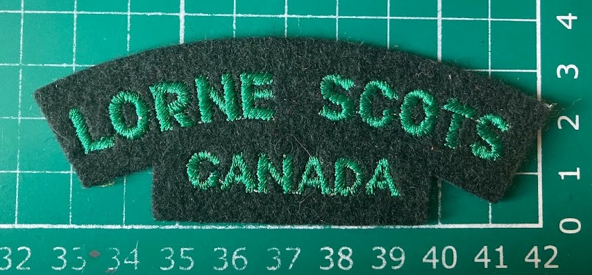 Lorne Scots Canada Shoulder Title - Medals And Memorabilia