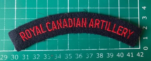 Canadian Army Royal Canadian Artillery Shoulder Title