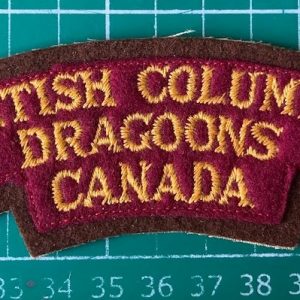Genuine Canadian Army British Columbia Dragoons Canada shoulder title badge