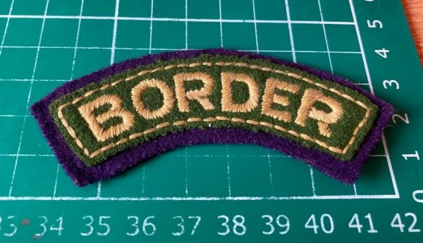 BORDER Regiment shoulder title