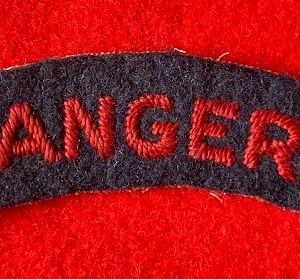 WW1 Rangers Cloth Shoulder Title