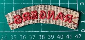 WW1 Rangers Cloth Shoulder Title