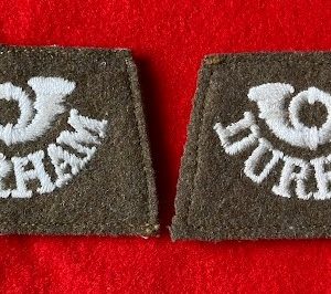 WW1 Durham Light Infantry cloth badges