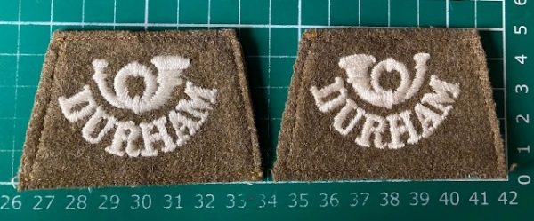 WW1 Durham Light Infantry cloth badges