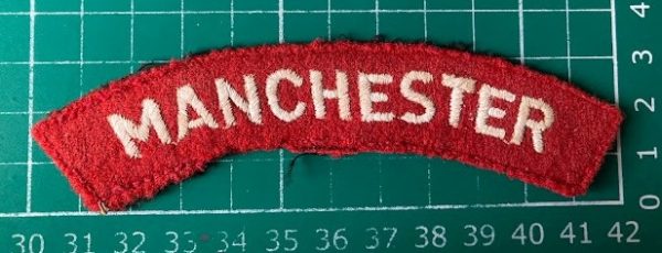 Great War MANCHESTER Regiment Shoulder Title