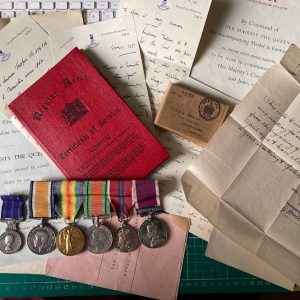 Service Medals of Wilfred E B Parmiter. R.A.S.C.,, Isle of Wight Rifles, The Life Guards, Royal Household, WW2 Special Constable