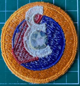 Reverse of Genuine WW2 US 3rd Army Air Force patch.