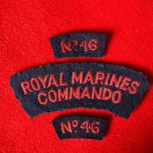 1943 No 46 Commando shoulder title set