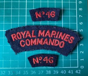1943 No 46 Commando shoulder title set