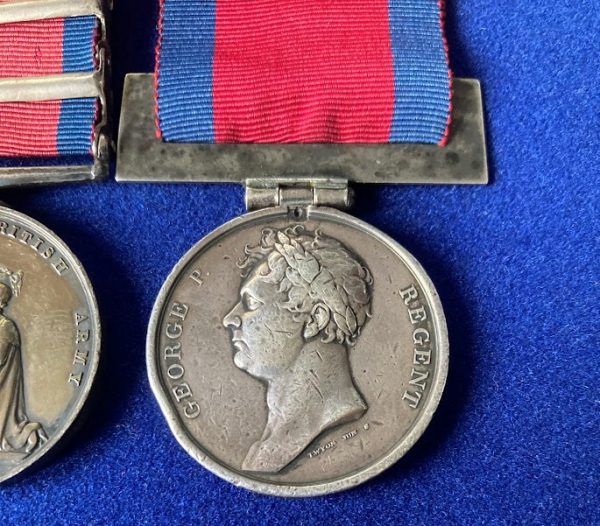 Peninsula War medal pair to Thomas McDermid 95th Regiment of Foot, Sharpe's Rifles