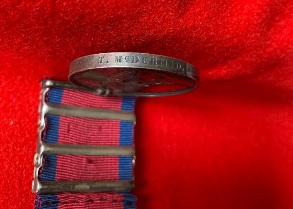 Peninsula War medal pair to Thomas McDermid 95th Regiment of Foot, Sharpe's Rifles