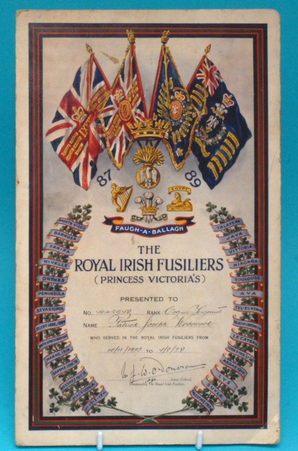 Royal Inniskillings Fusiliers, Royal Irish Fusiliers, 22nd Royal Arsenal Home Guard gallantry medal group