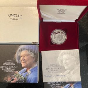 2002 Queen Mother Memorial Silver Proof Crown