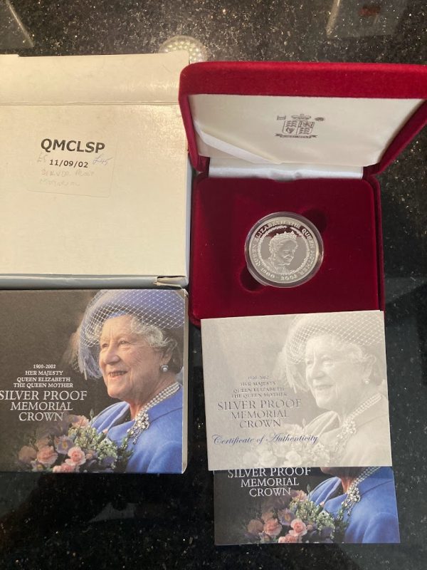 2002 Queen Mother Memorial Silver Proof Crown