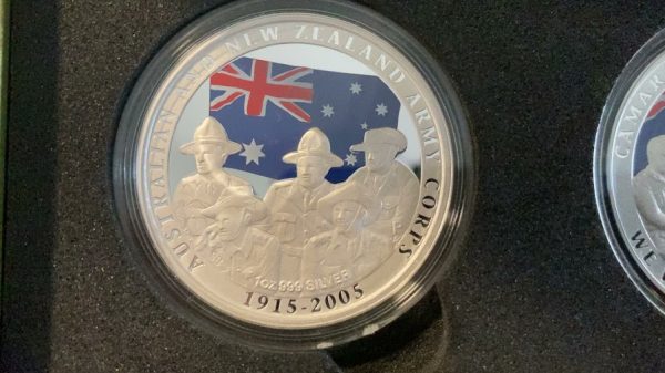 2005 ANZAC Silver Dollar Coin Proof Set