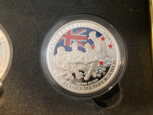 2005 ANZAC Silver Dollar Coin Proof Set