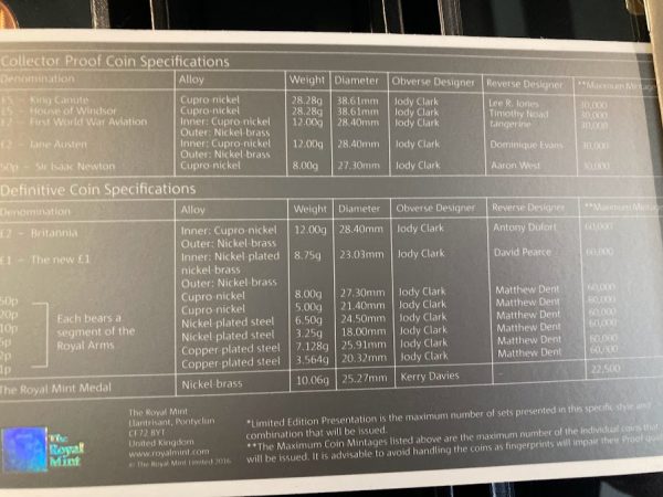 2017 UK Proof Coin Collector Set