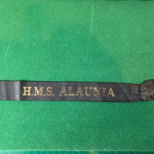 H.M.S. ALAUNIA Cap Tally