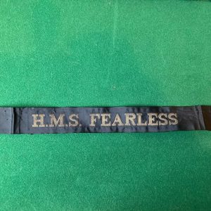 H.M.S. FEARLESS Cap Tally