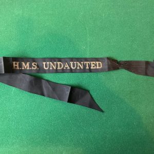 H.M.S. UNDAUNTED Cap Tally