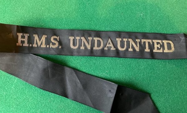 H.M.S. UNDAUNTED Cap Tally