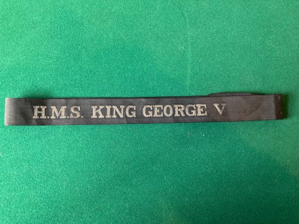 H.M.S. KING GEORGE V Cap Tally