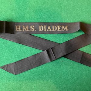 HMS DIADEM cap tally