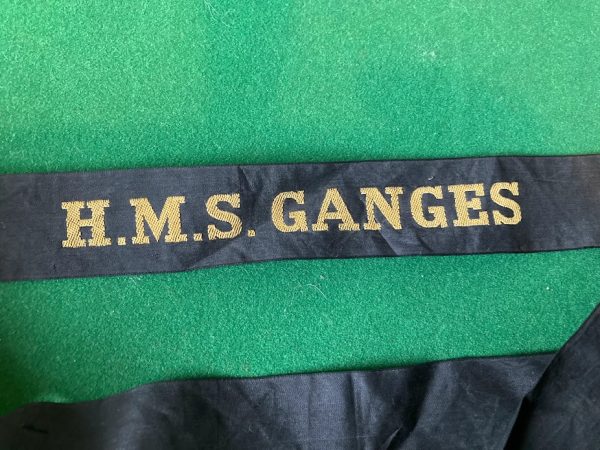 H.M.S. GANGES Cap Tally