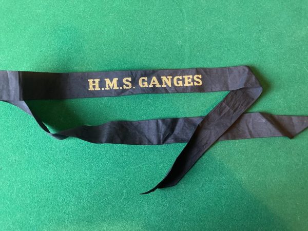 H.M.S. GANGES Cap Tally