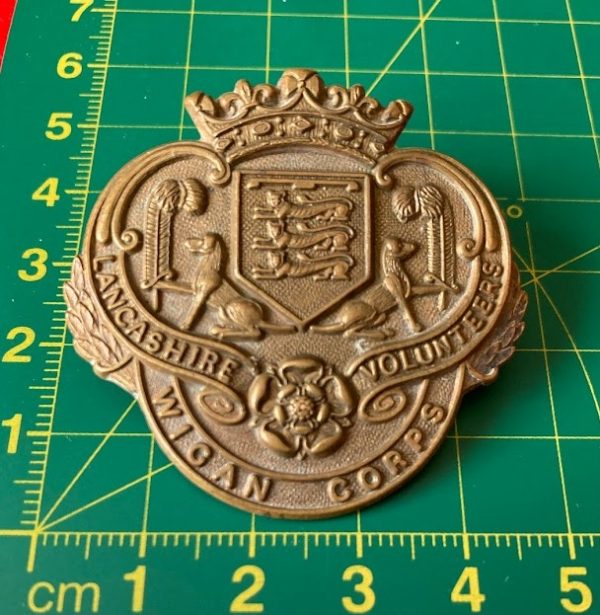 Lancashire Volunteers Wigan Corps cap badge