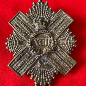 92nd Gordon Highlanders Cross Belt Badge