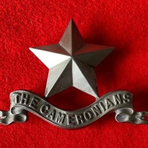 Cameronians (Scottish Rifles) Regiment Pipers Glengarry Badge