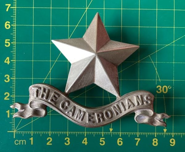 Cameronians (Scottish Rifles) Regiment Pipers Glengarry Badge