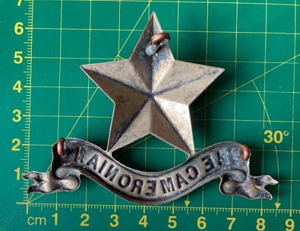 Cameronians (Scottish Rifles) Regiment Pipers Glengarry Badge