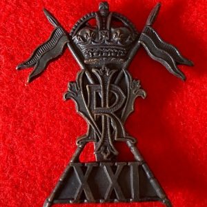 21st Lancers Officers cap badge